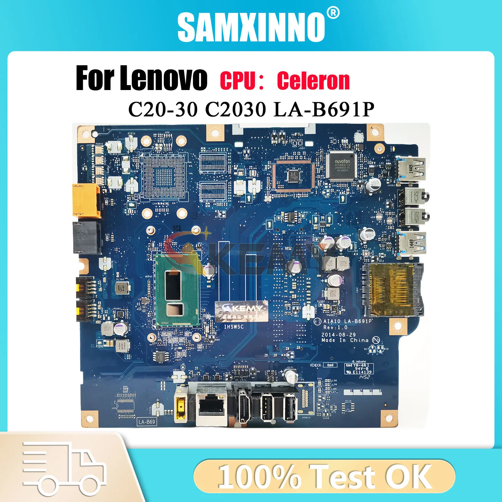 

Для Lenovo C20-30 AIO материнская плата LA-B691P с процессором 3558U 100% полностью протестирована