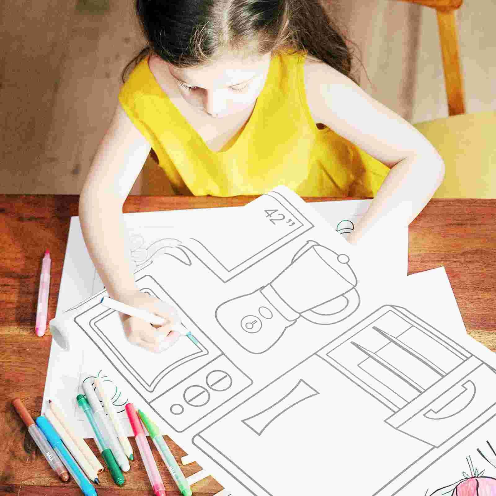 Children's Graffiti Scroll Drawing Paper Kids Paints Painting Crafts Puzzle for