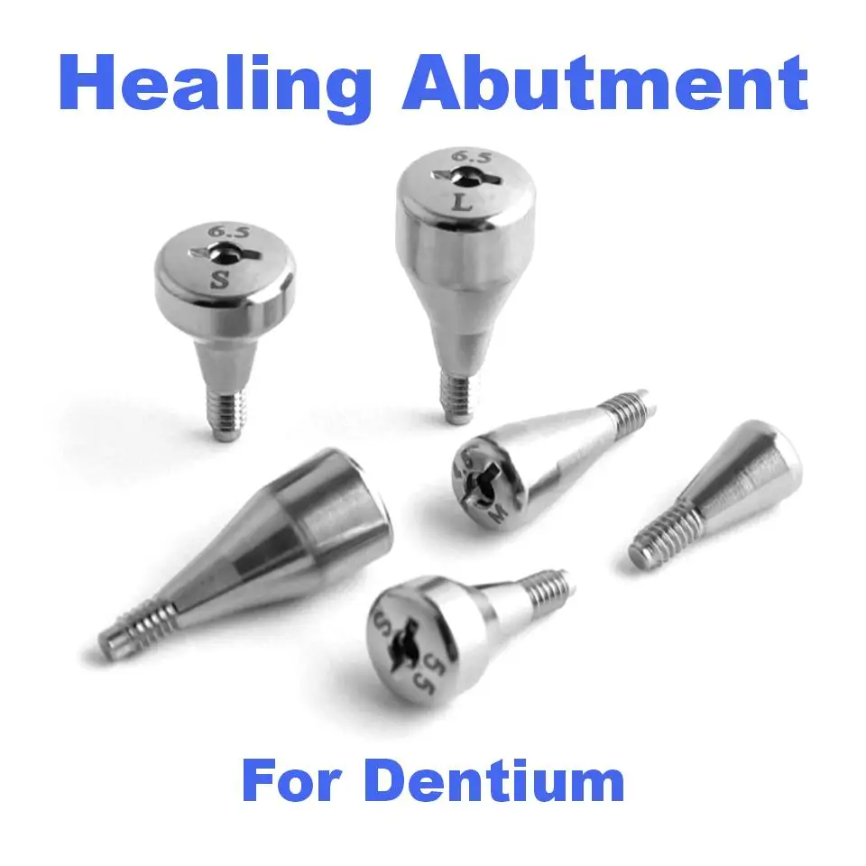 Premium Dental Healing Abutment Compatible with Dentium System Medical Grade Titanium Healing Cap Gingival Emergence Components