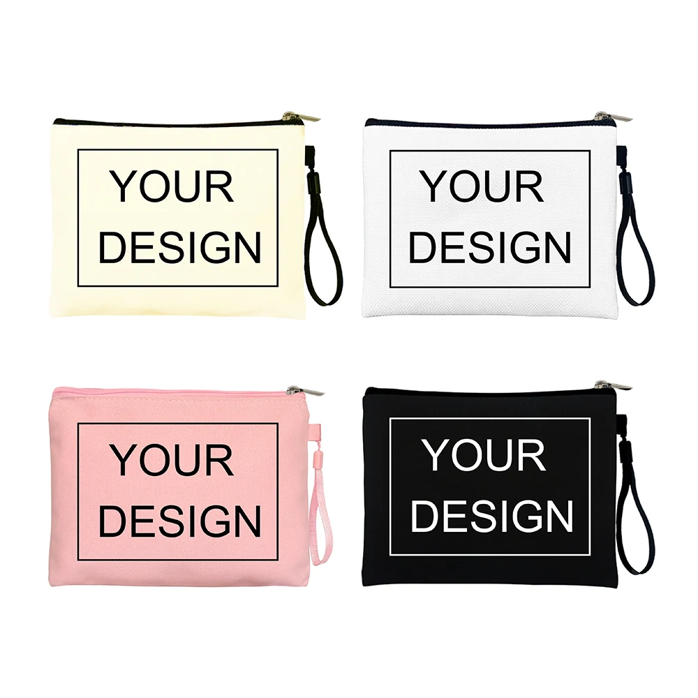 DIY Personalized Customized Photo/LOGO/Text/Picture Teacher/Birthday Gift Make up Bags Toilet Kit Cosmetic Bag Mini Makeup Pouch