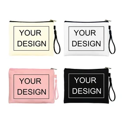 Fai da te personalizzato personalizzato foto/LOGO/testo/immagine insegnante/regalo di compleanno Make up Bags Kit wc sacchetto cosmetico Mini sacchetto di trucco