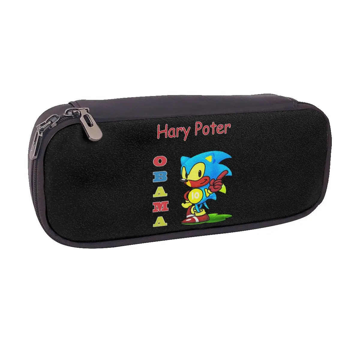 

Obama Backpack Leather Pencil Case for Students School Pen Box Pencil Bag Stationery Supplies Pen Holder Bag