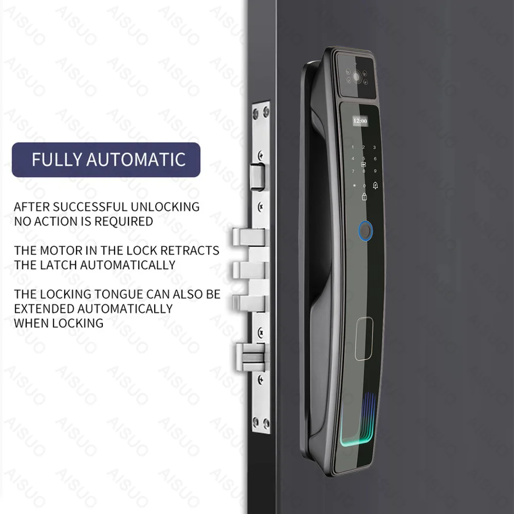 High Security WIFI APP Electric Digital Door Lock With Camera APP Control Smart Lock