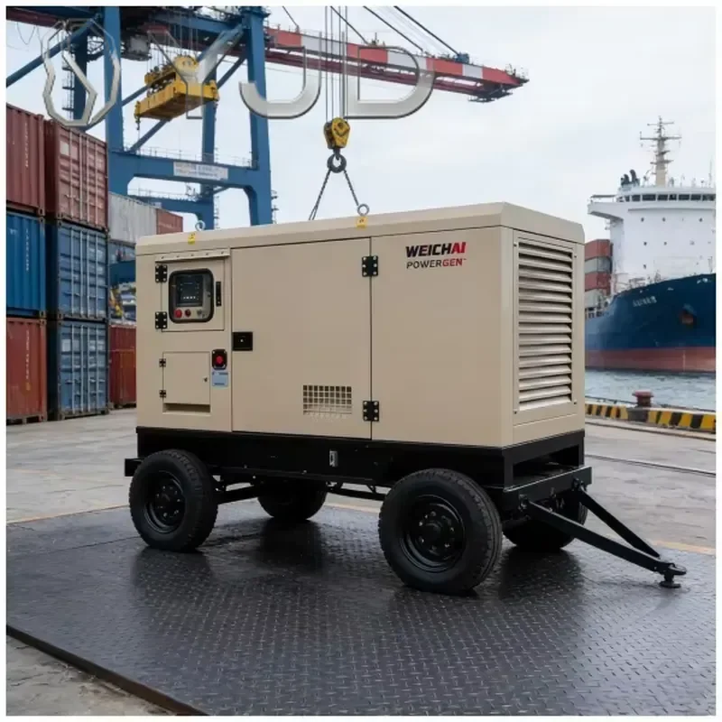 80KVA Soundproof Ricardo Mobile Diesel Generator Set 64KW 3-Phase 400V Rated Voltage 60HZ Frequency High Quality Silent