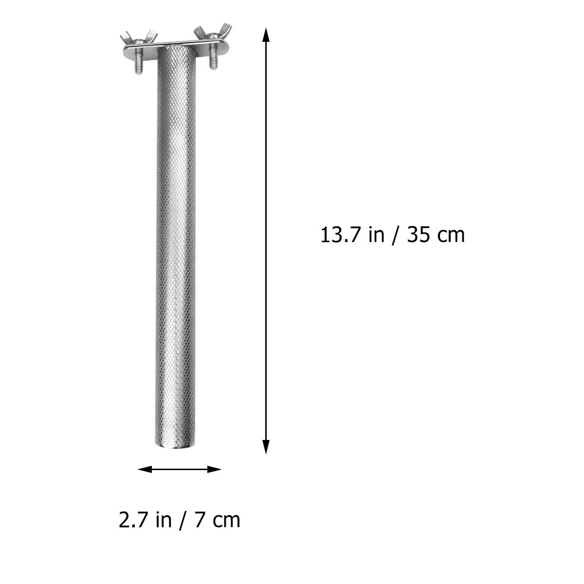 

Stainless Steel Grind Claw Stick Bird Perch Durable Molar Bar Parrots Parakeets Cockatiels Cage Accessories 30X2.5Cm Silver