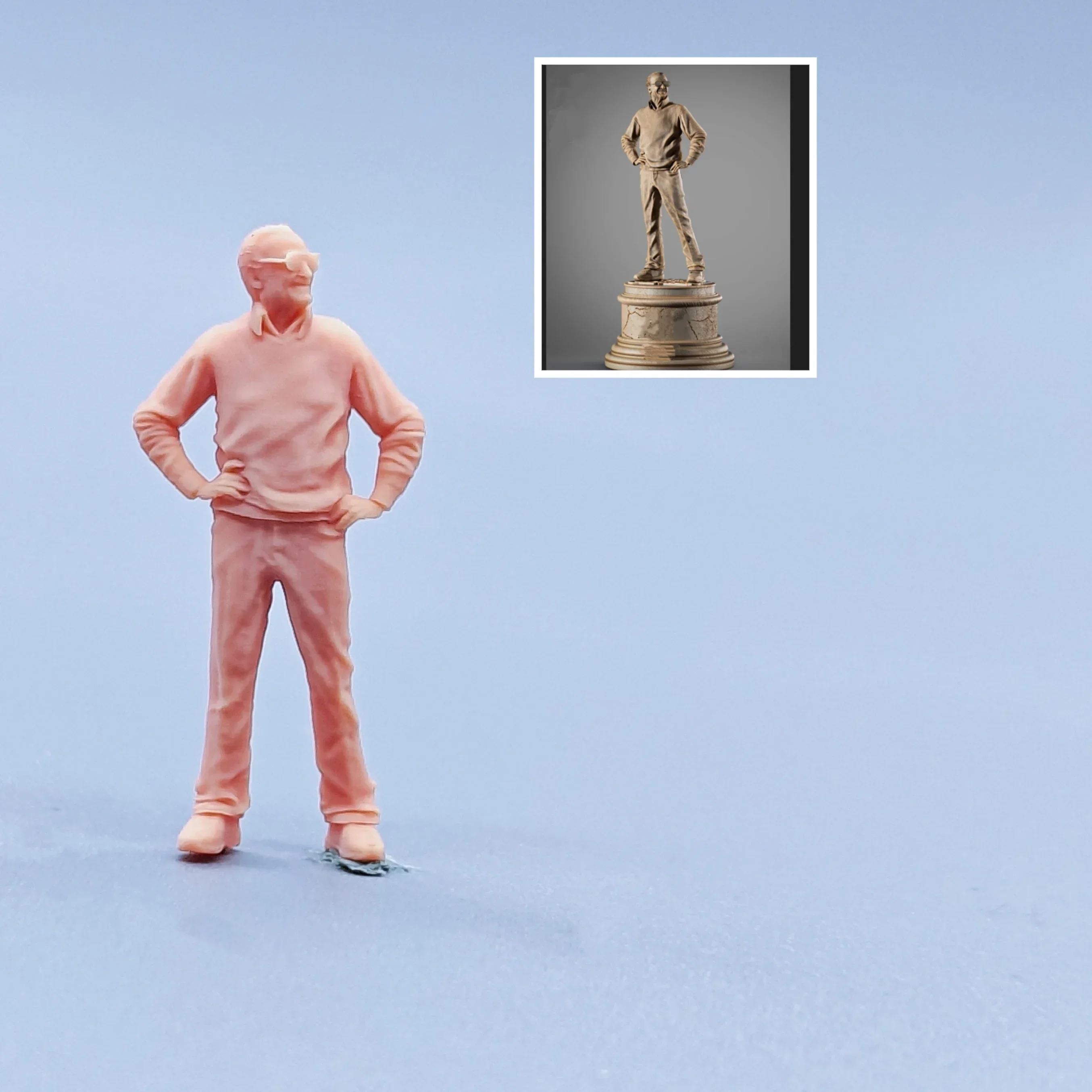 1/64 Figuren Maßstab Modell Harz Der alte Mann trägt Sonnenbrille Ungefärbte Miniaturen Diorama handbemalt C320
