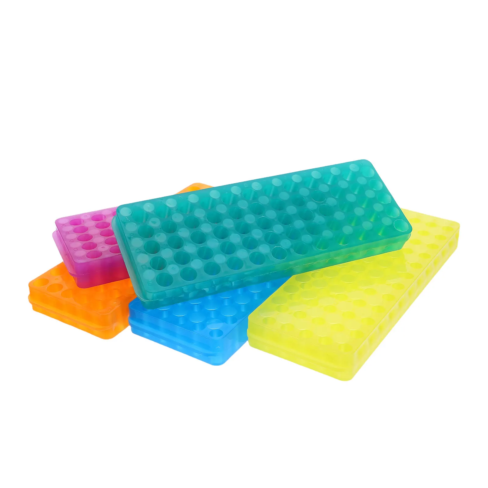 5Pcs Laboratory Centrifuge Tube Rack 60 Slot Thickened Plastic Tube Holder Ideal for 0.5ml 1.5ml Tubes Organize Lab Workstation