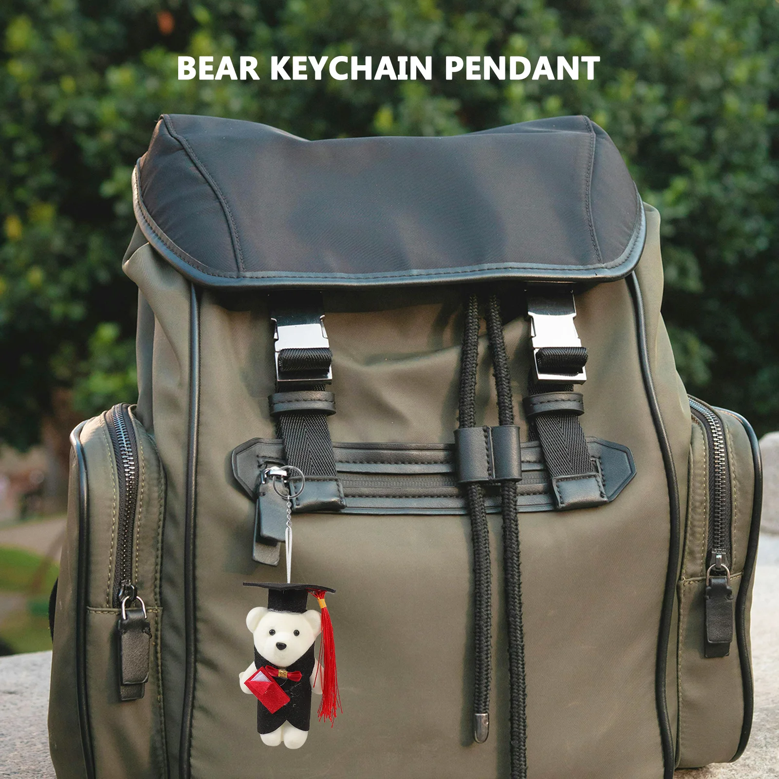 

Graduation Bear Keychain Lovely Cartoon Charm Key Ring Backpack Pendant Gift for Birthday Christmas Graduation