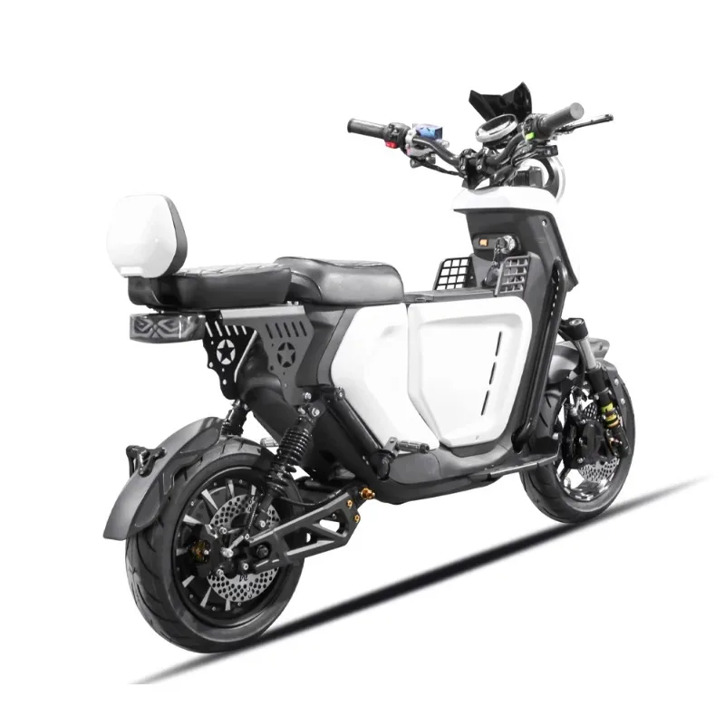 

2000W Electric Motorcycle Adult Long Range E-Moped Delivery Scooter Fat Tire Cargo Bike Street Legal Off-road 2-Seat