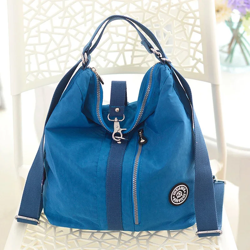 JBTP Borsa zaino impermeabile in nylon per donna Ragazza Zaino da cucito con cerniera casual Borsa quotidiana per studenti stile retrò Mochila Mujer