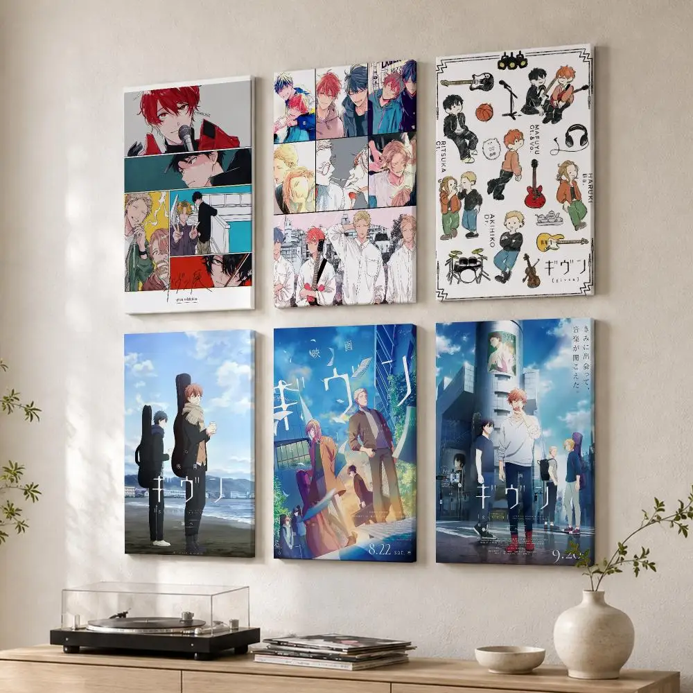 Japanese Anime G-GIVEN Framed Wall Painting Wood Framed Wall Art Print For Bedroom Living Room Hallway Office Home Decor