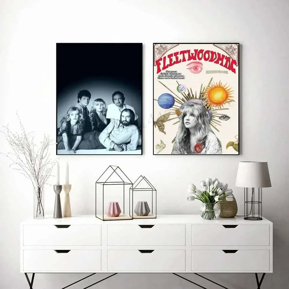 قماش اللوحة المشارك الفن F-Fleetwood ماك مقهى بار غرفة جدار ديكور ديكور المنزل الجمالية #3