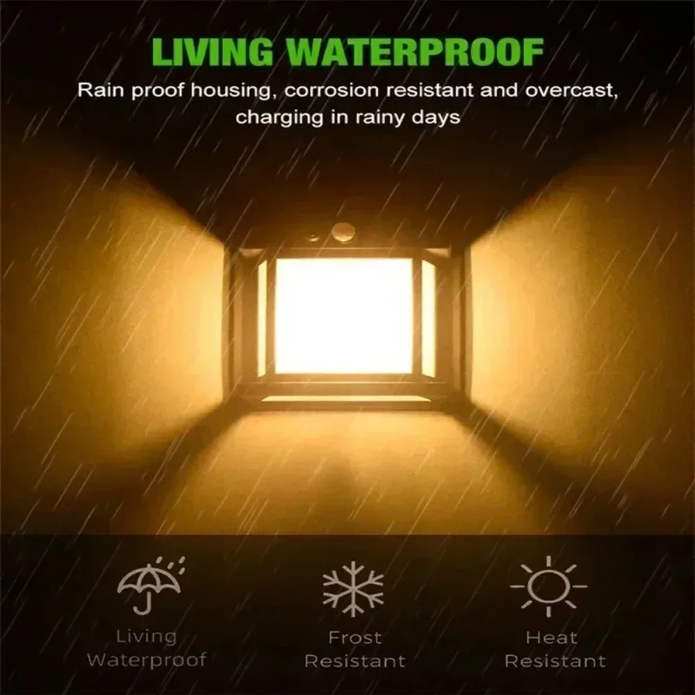 Jardim ao ar livre lâmpada de parede à prova dwaterproof água solar filamento tungstênio luz indução casa jardim parede villa iluminação luz da noite