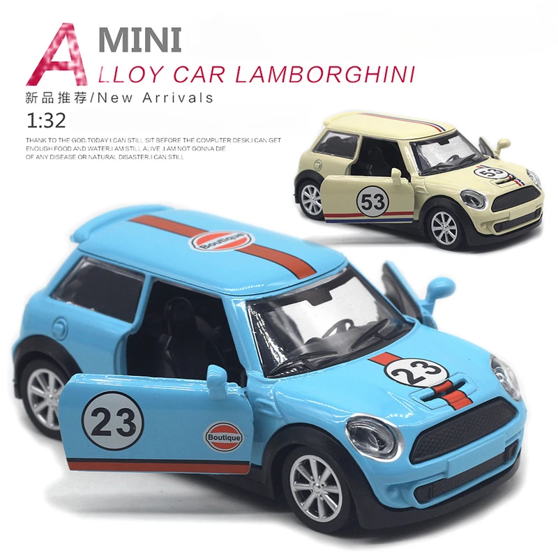 1:32 Mini Cooper Oldtimer Legierung Modell Diecast Metall Auto Fahrzeuge Modell Simulation Miniatur Maßstab Kinder Spielzeug Geschenk
