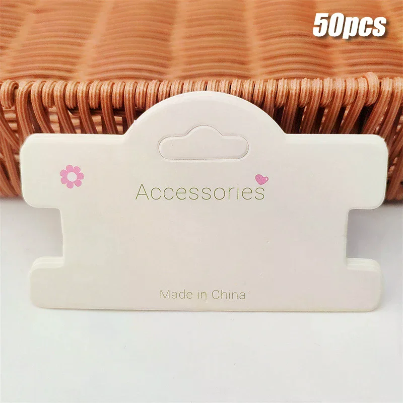 

50pcs Jewelry Display Cards Hair Cord Hairpin Handmade DIY Hang Tag Card Cardboard Packaging Materials Accessories