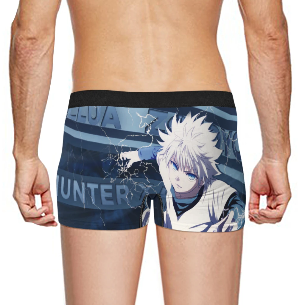 Calções de Boxer Killua masculino, Cuecas masculinas, Roupa interior respirável, Hunter X Hunter, Boxershorts