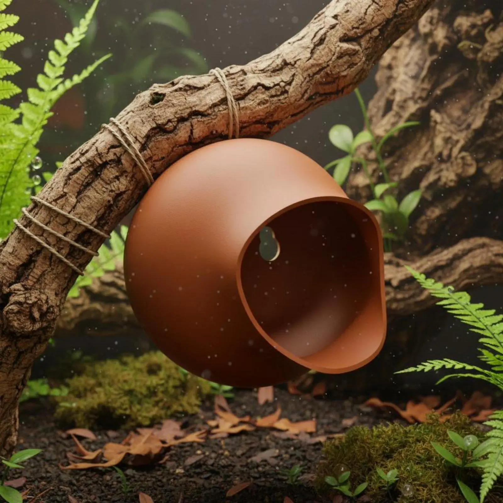 Reptile Habitat Shelter Climbing Tree Design Hide Pet Shelter Decorations for Arboreal Reptile and Frog Enclosure