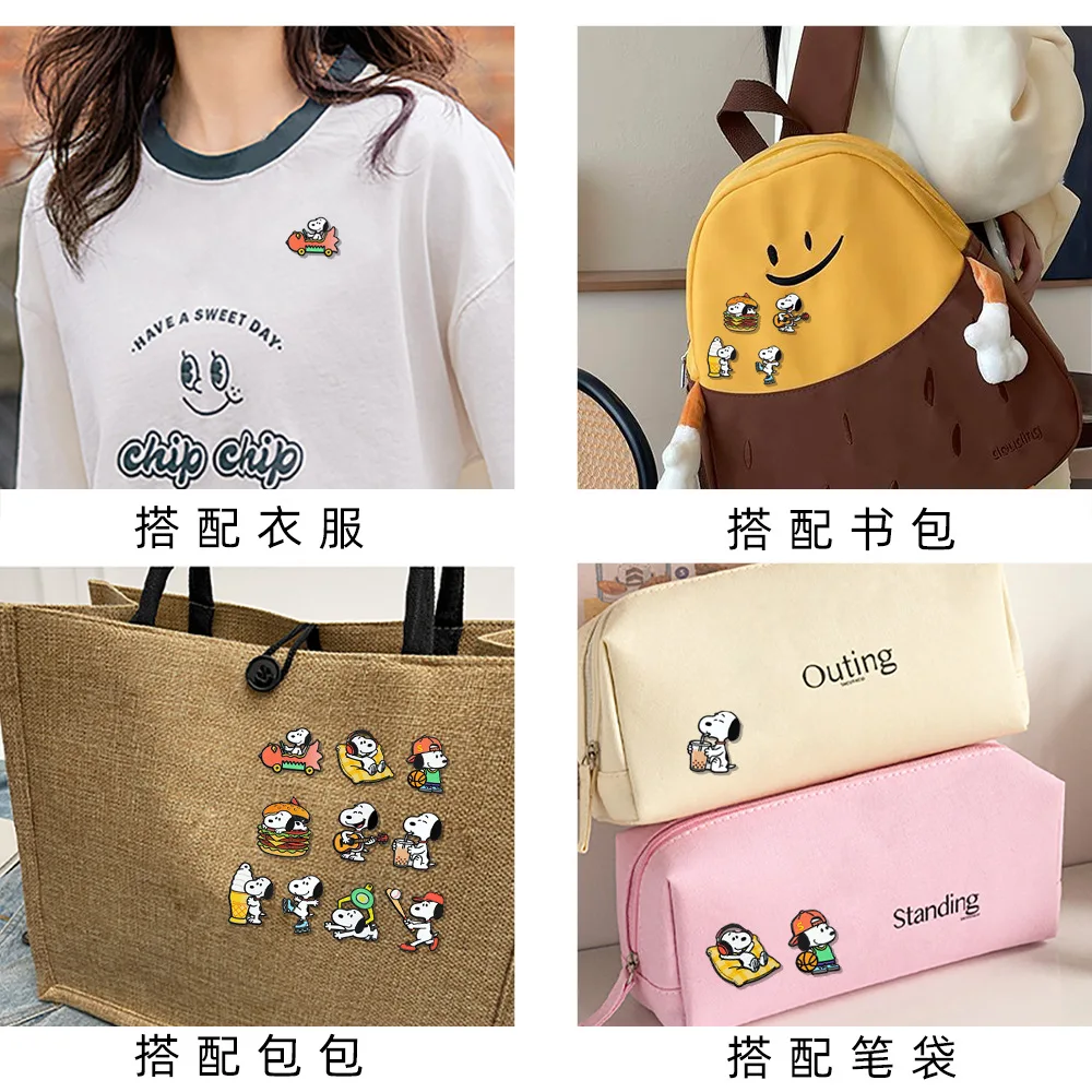 Afbeelding 6: 5 Stuks/10 Stuks Leuke Badge Vrije Tijd En Sport Emaille Pin Set Cartoon Broche Reversspeldjes Voor Rugzak Kleding Badge leuke Fans Gift