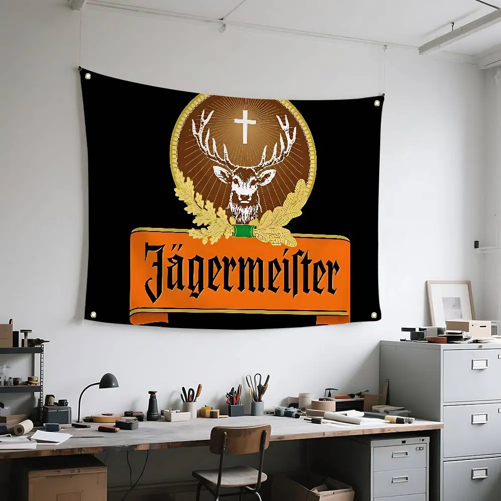 أعلام الغزلان Jagermeister ديكور الغرفة الديكورات الخارجية عناصر شخصية أعلام لغرف النوم المنزل مضحك #5