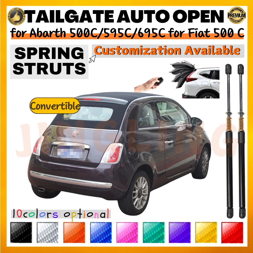 

Qty(2) Trunk Struts with Spring for Abarth 500C/595C/695C Convertible (312) 2009-2022 Rear Tailgate Boot Lift Supports Shocks