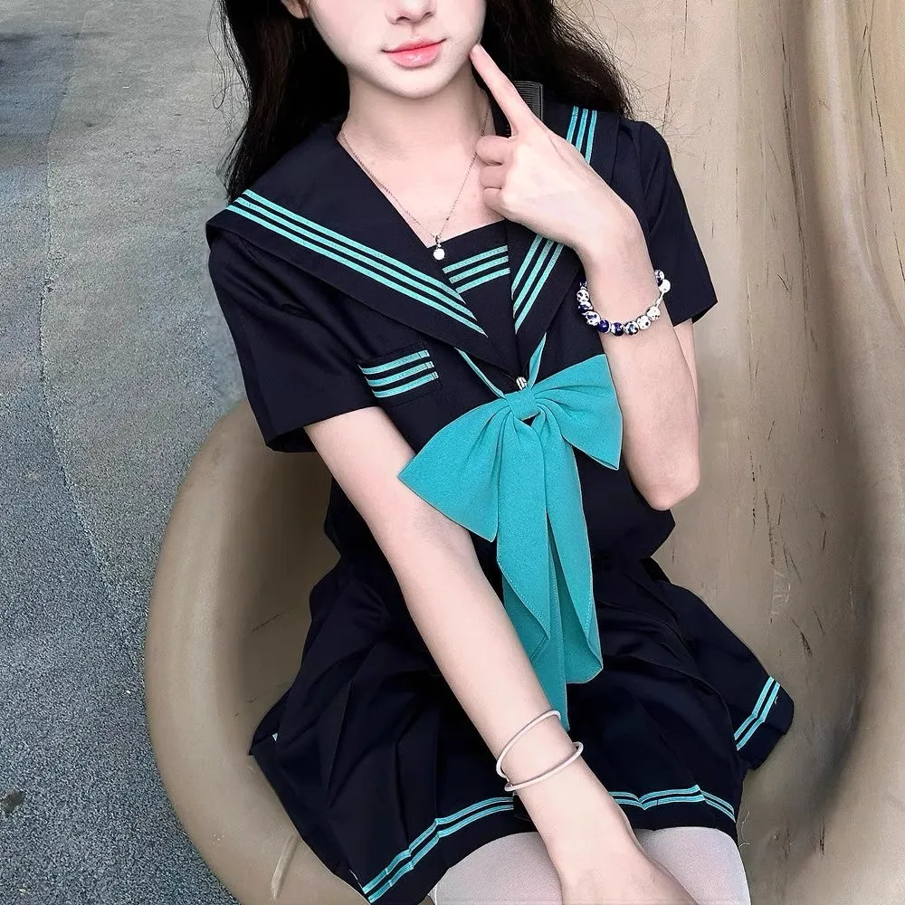 Studente giapponese Cos Jk Uniforme Set Vestito da marinaio Abbigliamento scolastico Jk Uniforme da marinaio Fuku Ragazze delle scuole superiori delle donne coreane Seifuku