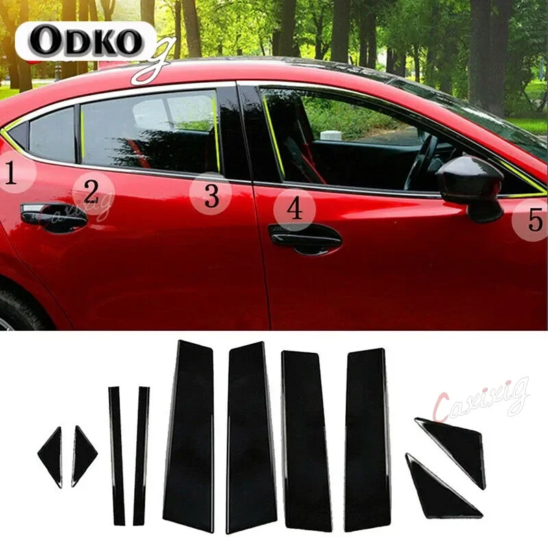 Car Window Pillar post Door Trim Cover adesivi decalcomania per Mazda 3 Axela 2014 2015 2016 2017 2018 accessori esterni