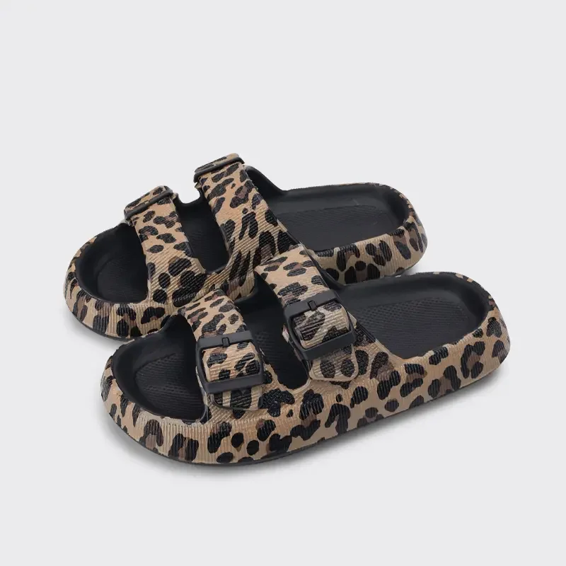 Trend Summer Leopard Pattern Ladies Home Shoes Non-slip Cosy Slides Outdoors Seabeach Sandals for Women Slippers Flip Flops New