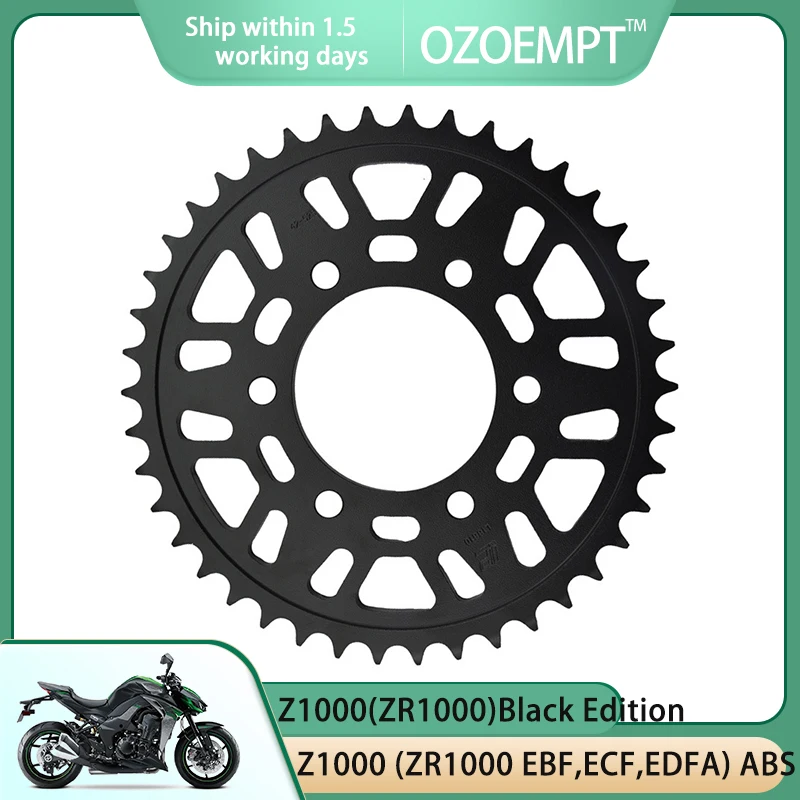 

OZOEMPT 525-42T Motorcycle Rear Sprocket Apply to Z1000 (ZR1000 EBF,ECF,EDF,EDFA) ABS Z1000 (ZR1000) Black Edition