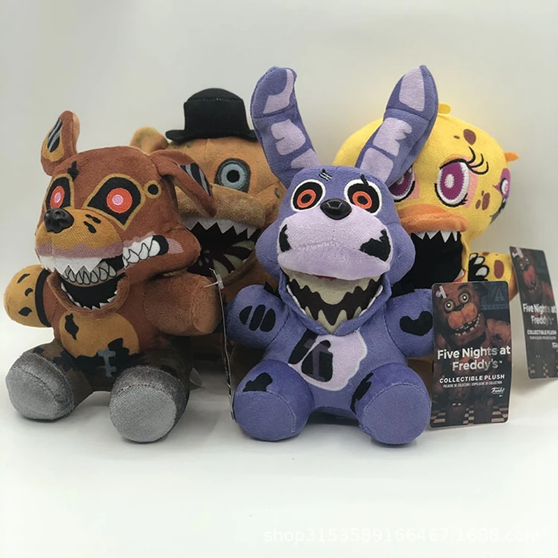 프레디 FNAF 플러시 인형 18cm, 5 박 곰 폭시 치카 보니 부드러운 봉제 인형, 어린이 선물