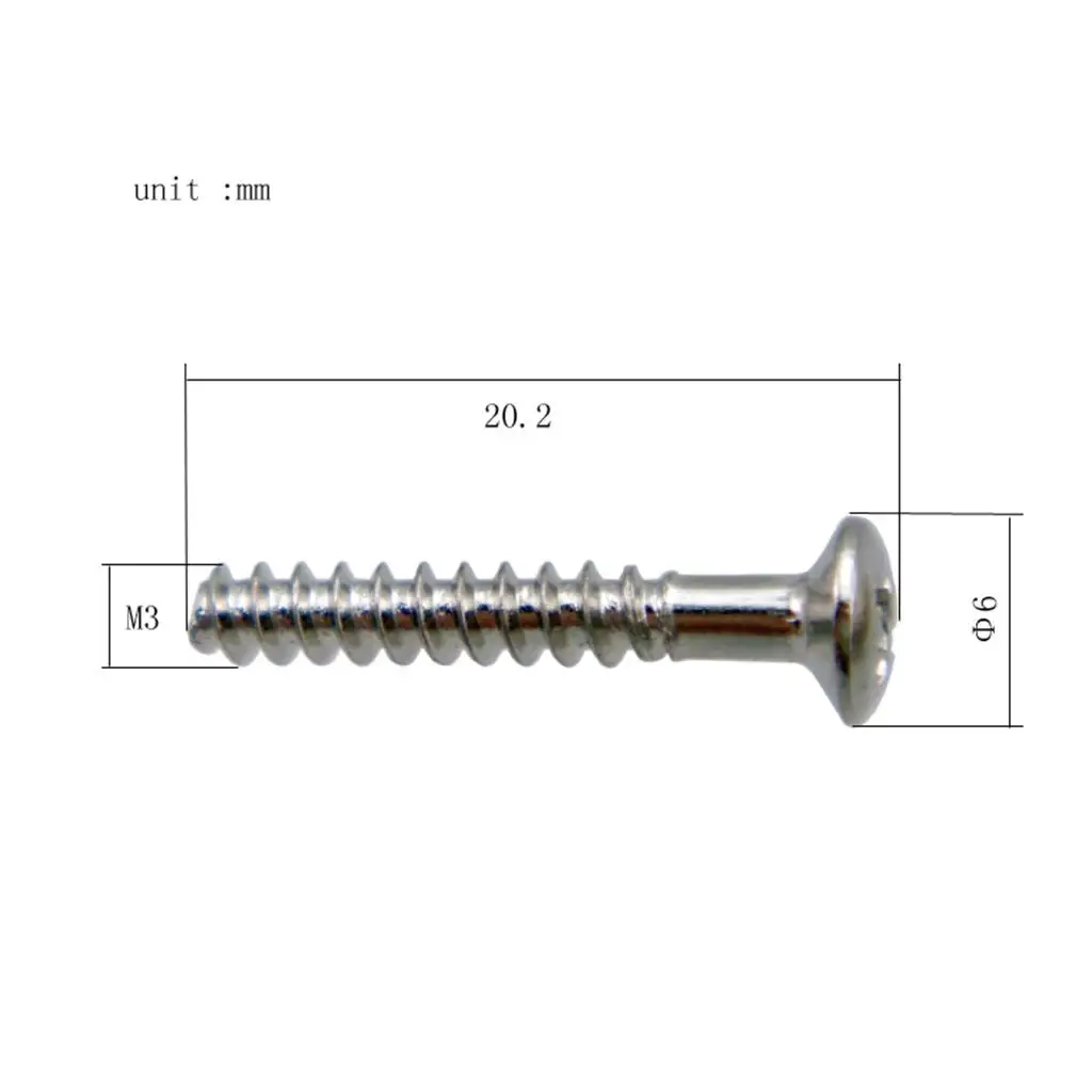 Tooyful 6 Pieces Iron SSS Single Coil Pickup Adjusting Height Screws with Springs Set for Electric Guitar Replacement Parts