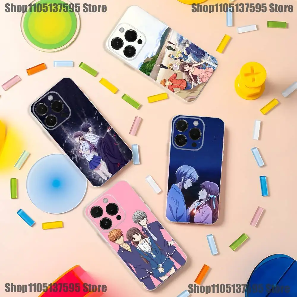 

Anime F-Fruit B-Baskets Phone Case For iPhone 17,16,15,14,13,12,11 Pro,Max,Plus,X,XS,XR,SE4,E Mini Transparent Soft Cover