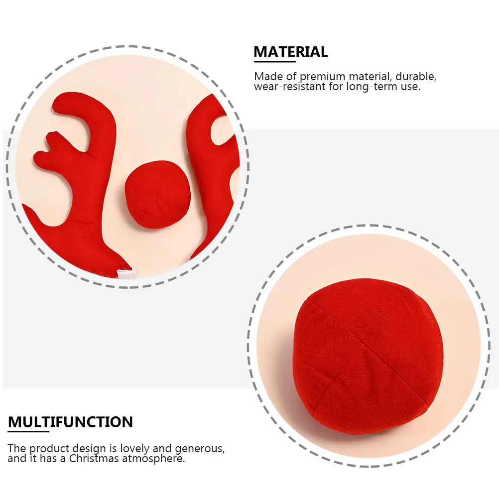 

1 set 1 Set Of Car Decorative Antlers Premium Durable Christmas Car Decoration Xmas Antlers Decor Festival Lovely Auto Ornament