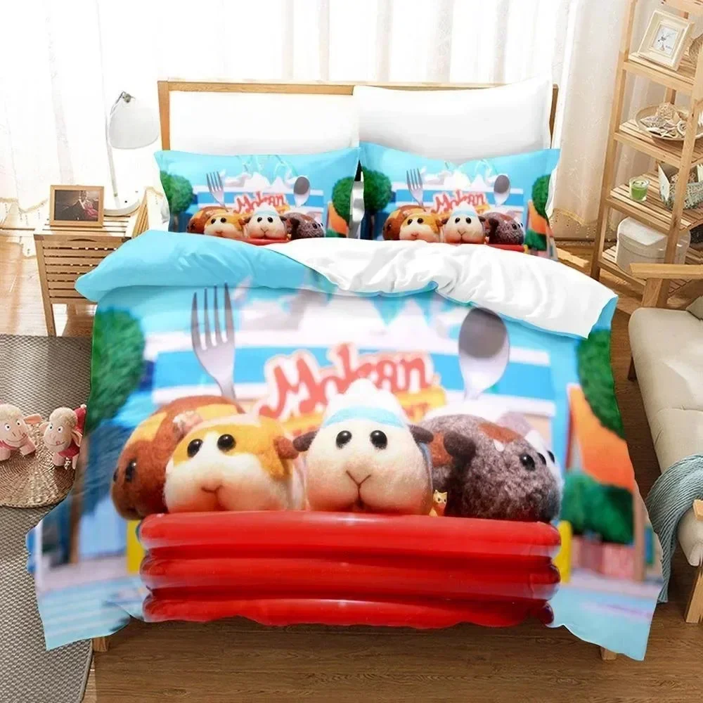 

Cute 3D Kawaii Cartoon Animal Pui Pui Molcar Bedding Set Single Twin Full Queen King Size For Adult Kid Bedroom Duvet cover Sets