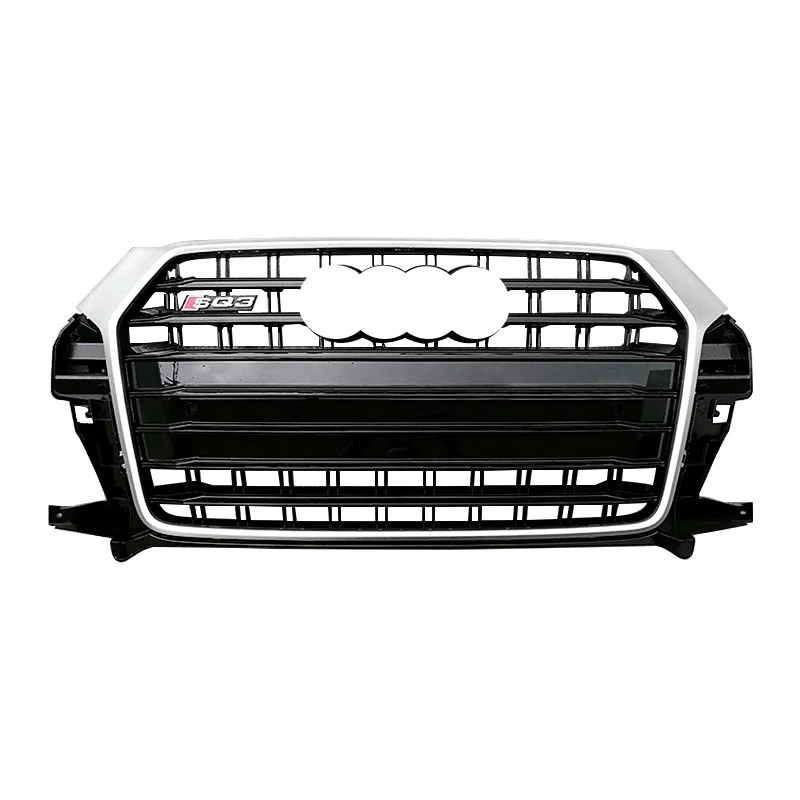 Front grill for Audi Q3 modification grille change to SQ3 style auto spare part Chrome silver black new style grill 2016-2019