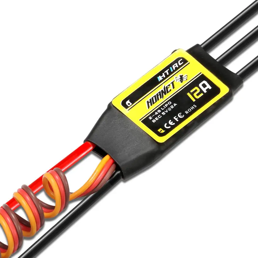 Htirc Hornet Series 12A 2-4S Brushless ESC con 5V/2A BEC per modelli RC