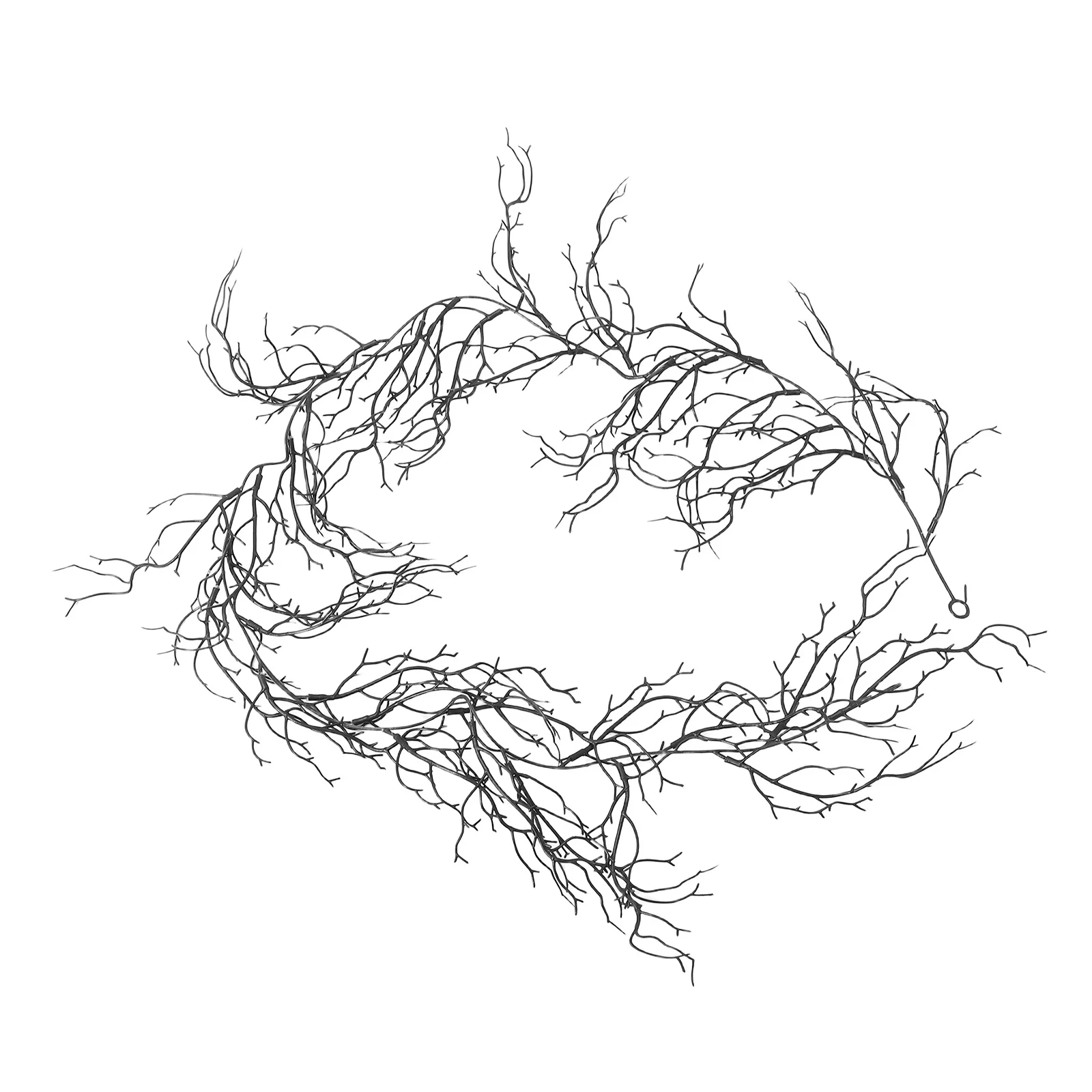 

Curly Willow Branches Black Plastic Halloween Decorative Vine Garland Realistic Bendable Indoor Outdoor Party Haunted