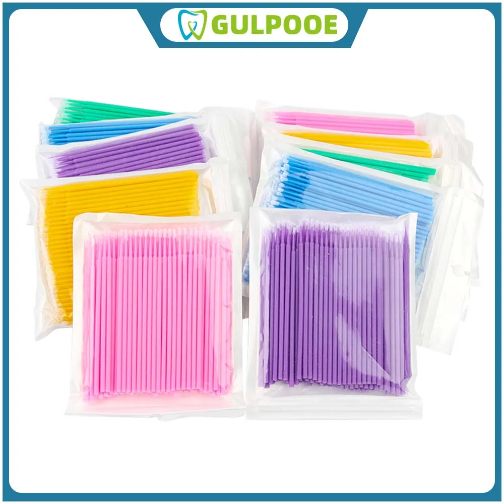 

GULPOOE расходные материалы для полости рта, 100 шт./упак., микрокисти, аппликаторы, кисть, одноразовые чистящие тампоны, аппликатор, стоматологические материалы