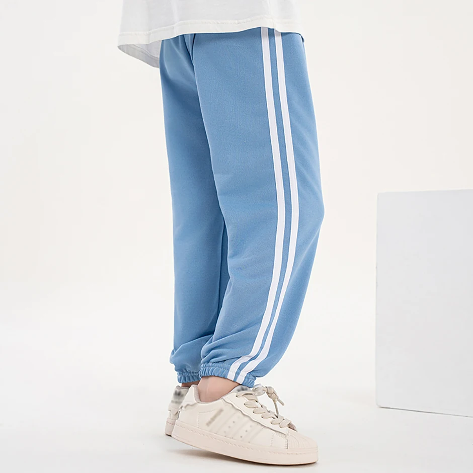 3/1 Stück vier Jahreszeiten Kinder einfarbige Buchstaben lässige Sporthose für Jungen und Mädchen modische und vielseitige Harun-Hose – Detail 14