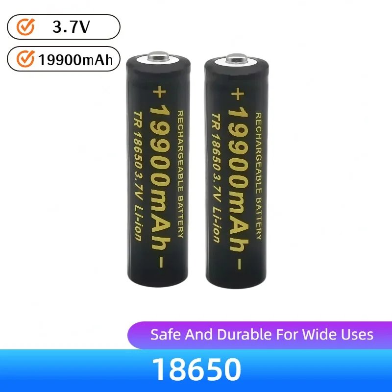 3.7V 19900mAh 18650 Rechargeable Battery - Long-Lasting Power Source For Outdoor Tools Walkie-Talkies & Emergency Lights New