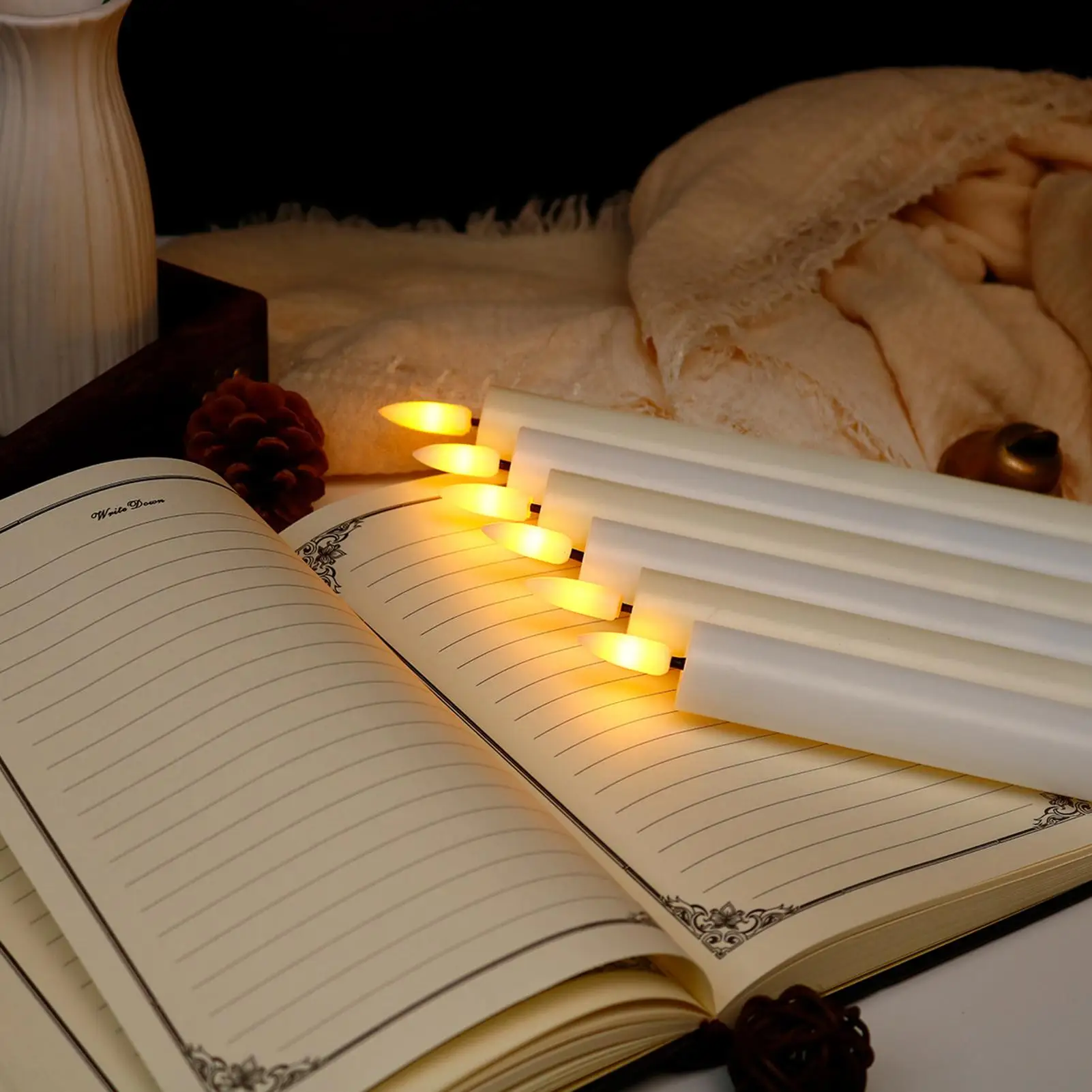 Candele elettriche Candele elettriche con telecomando a 10 tasti per luce decorativa natalizia per soggiorno camera da letto