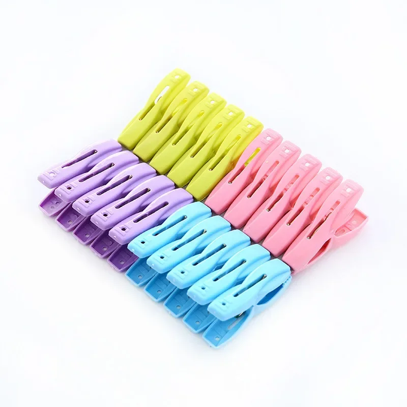 20pcs Plastic Laundry Clothes Pins Hanging Pegs Clips Household Food Clip Clothespins Socks Underwear Drying Rack Holder