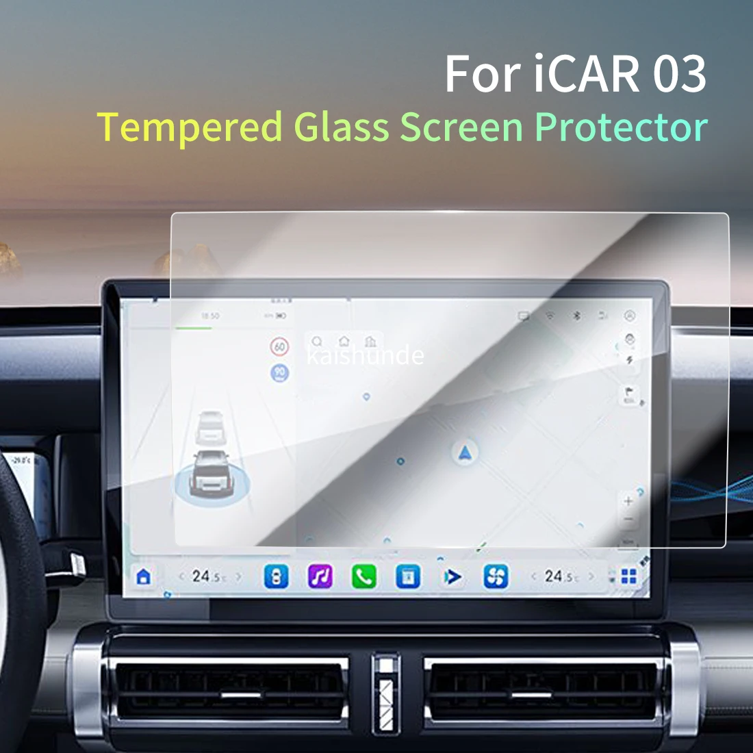 

Автомобильные наклейки, защита от счетчиков для 24 Chery iCAR 03, защитная пленка из закаленного стекла, дисплей, навигация, автомобиль