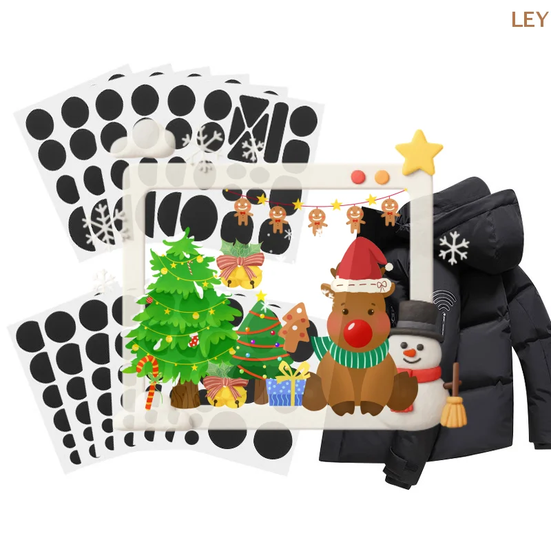 

1Set Self-Adhesive Clothing Repair Patches Assorted Shapes Universal Durable Fabric Fixes For Down Jackets And Garments