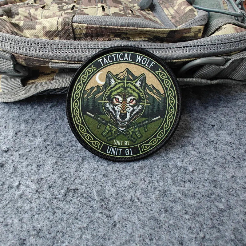 2026 Neuer taktischer Patch, Wolf-Moral-Abzeichen, für Kleidung, Hüte, Rucksäcke usw., Klettverschluss