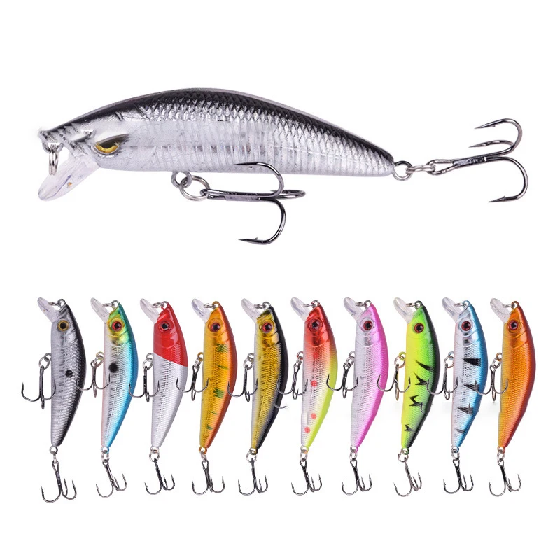 1PCS Minnow Fishing Lure 70mm 7.5g Sinking Slowly Wobbler Artificial Hard Plastic Bait For Bass Swimbait Fishing Trackle