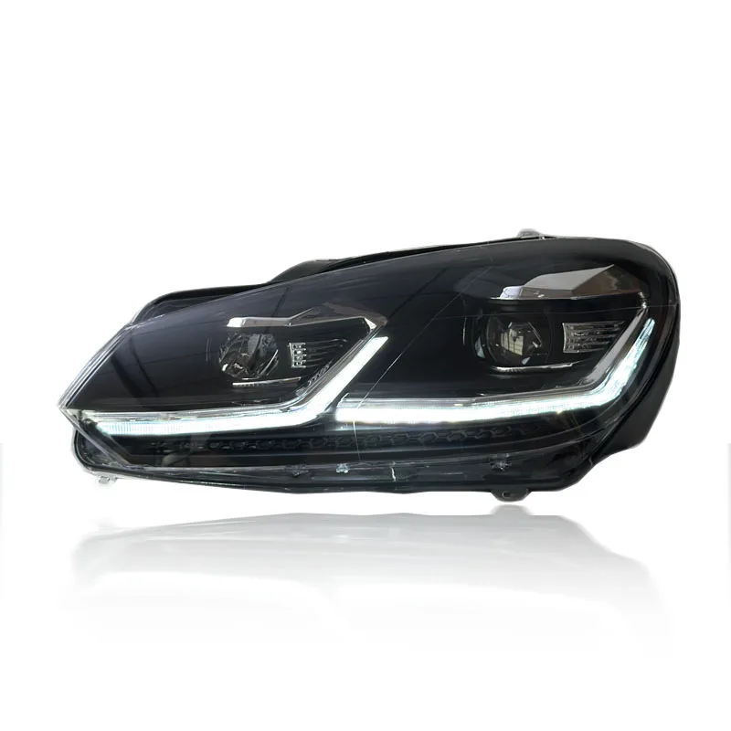 Auto Upgraded Style Headlight For VW Volkswagen Golf 6 Hot Sale Front Light Sliver Line Headlamp High Quality LED Headlamp