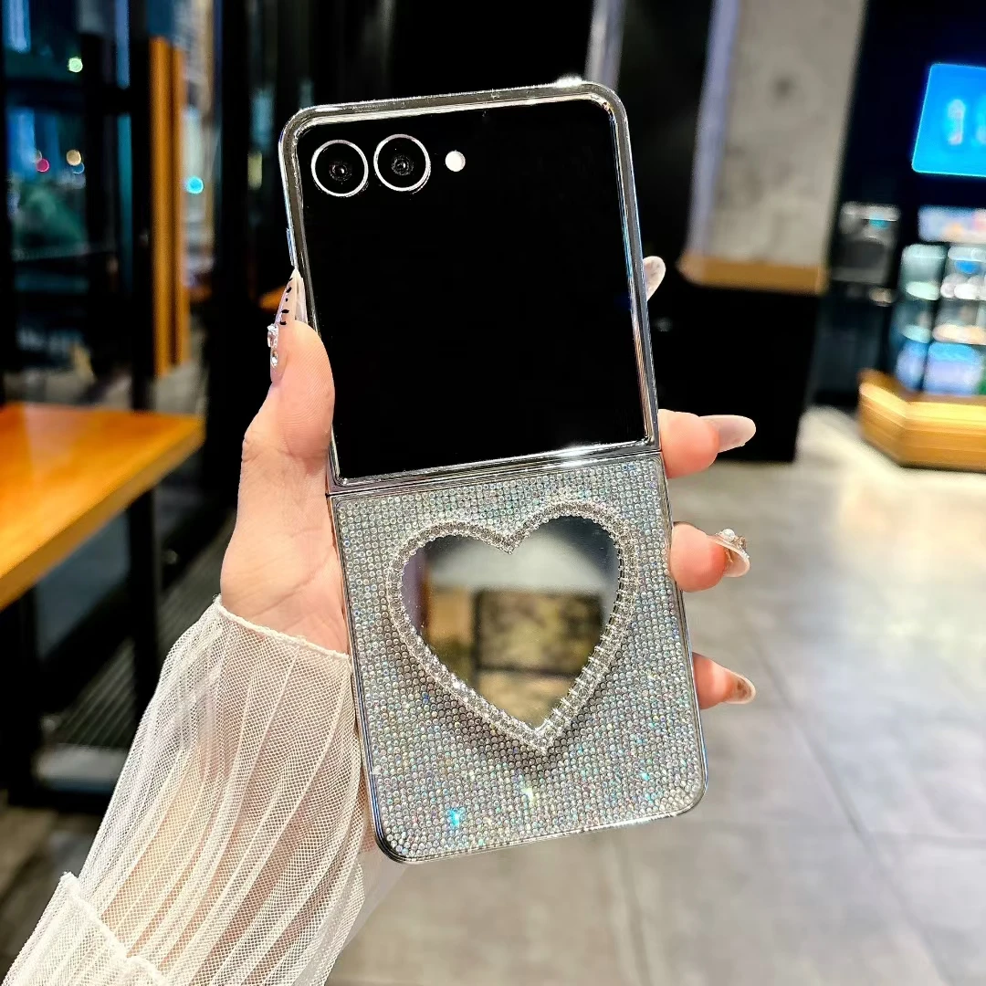 

For Samsung Galaxy Z Flip 7 Case Fashion glitter Flash Diamond mirror Protective Back Cover For Samsung Z Flip7 FE 6 5 4 3 Shell
