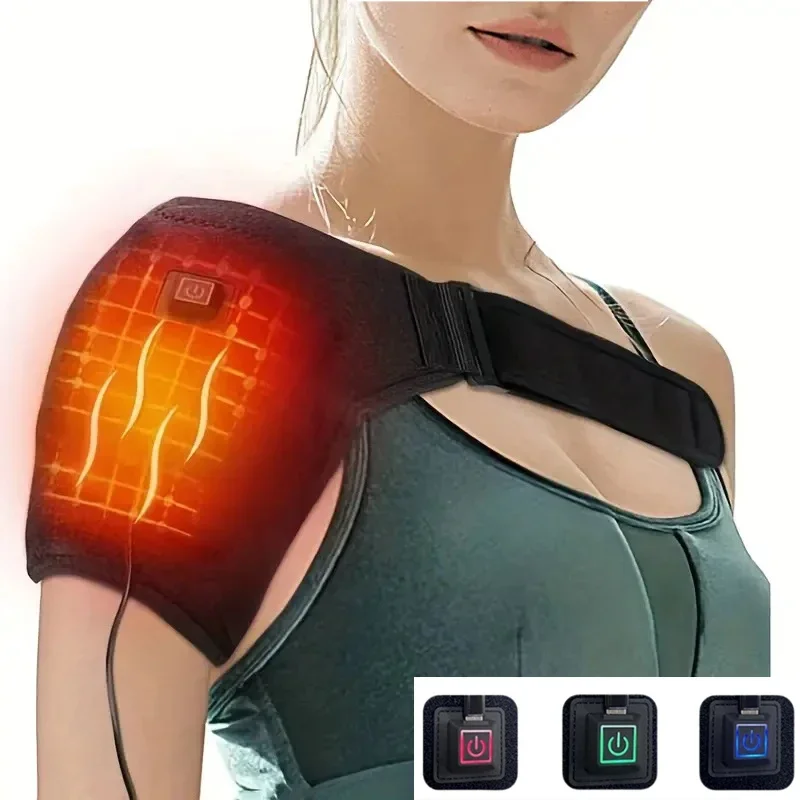 

USB Electric Heating Amr Heated Shoulder Brace Wrap Shoulder Massage Support Belt Strap for Arm Shoulder Fitness Brace Keep Warm