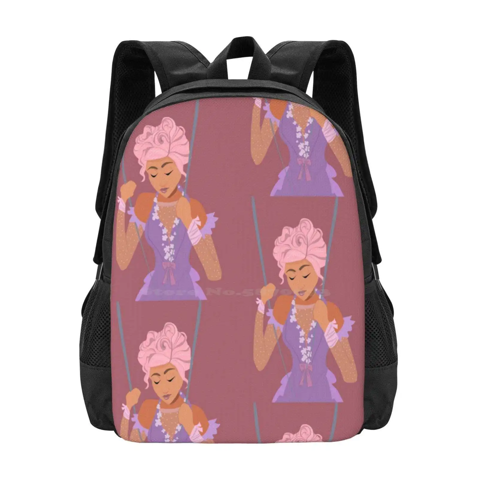 

Anne Wheeler Zendaya Подростковый студенческий рюкзак с узором Дизайнерские сумки Zendaya Anne Wheeler The Greatest Showman Pink Hair