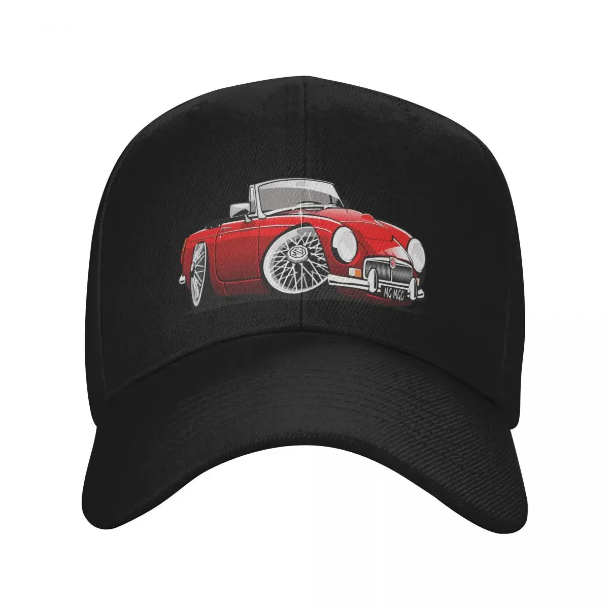 

MG MGC roadster caricature red Baseball Cap foam party Hat dad hat Girl Men's